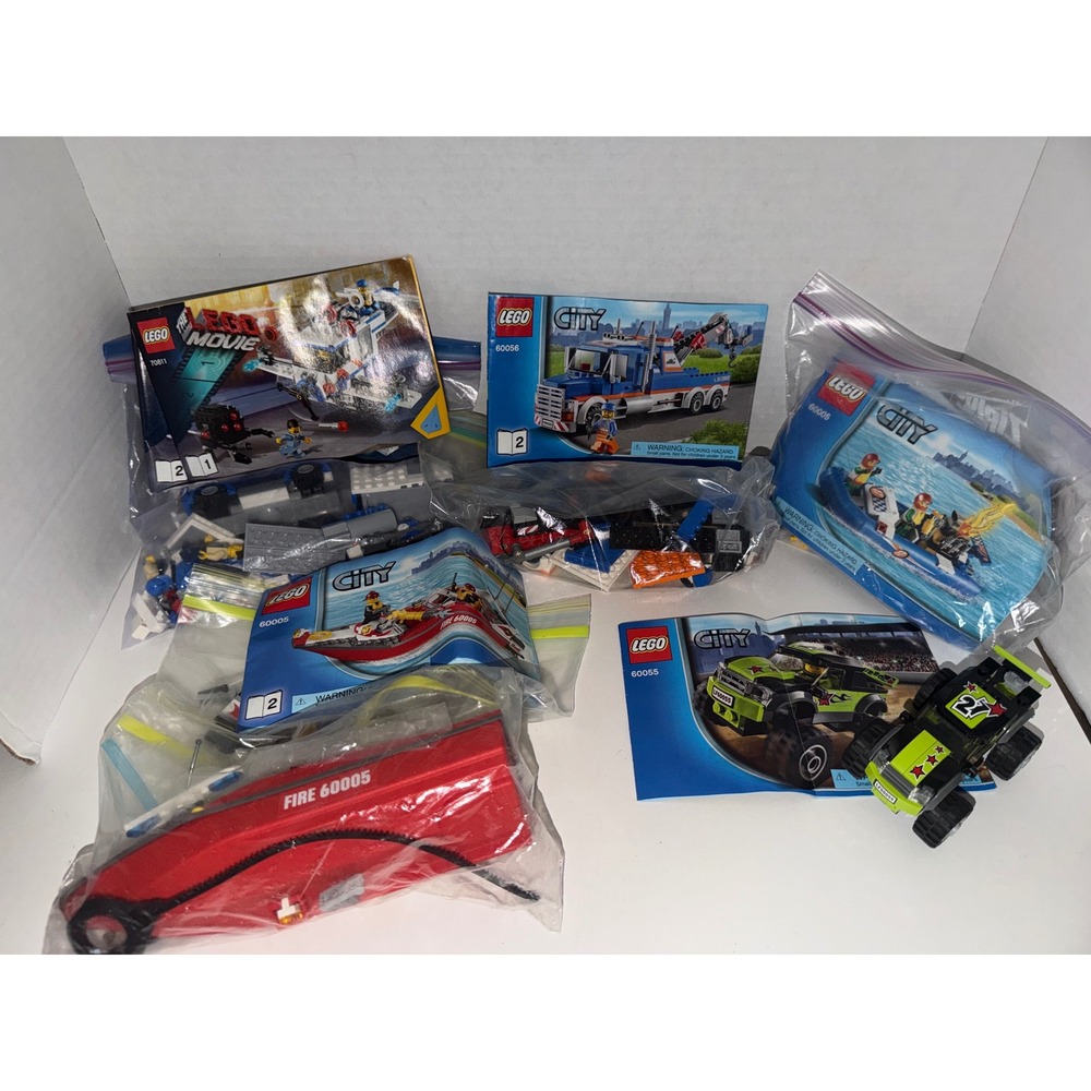 LEGO City Movie Set Retired Lot Complete Monster Truck Tow Truck Fire Boat Rare